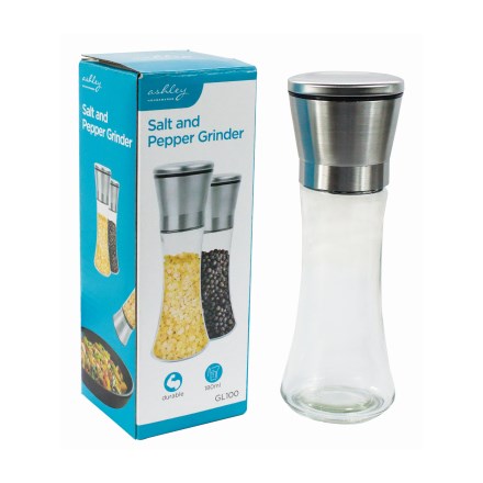 Ashley Salt & Pepper Grinder 180ml – Adjustable Mill for Fresh Seasoning