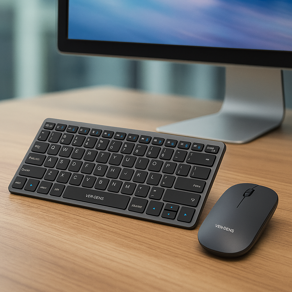 Wireless Keyboard & Mouse Set – Slim 2.4GHz USB Combo for Windows & Mac