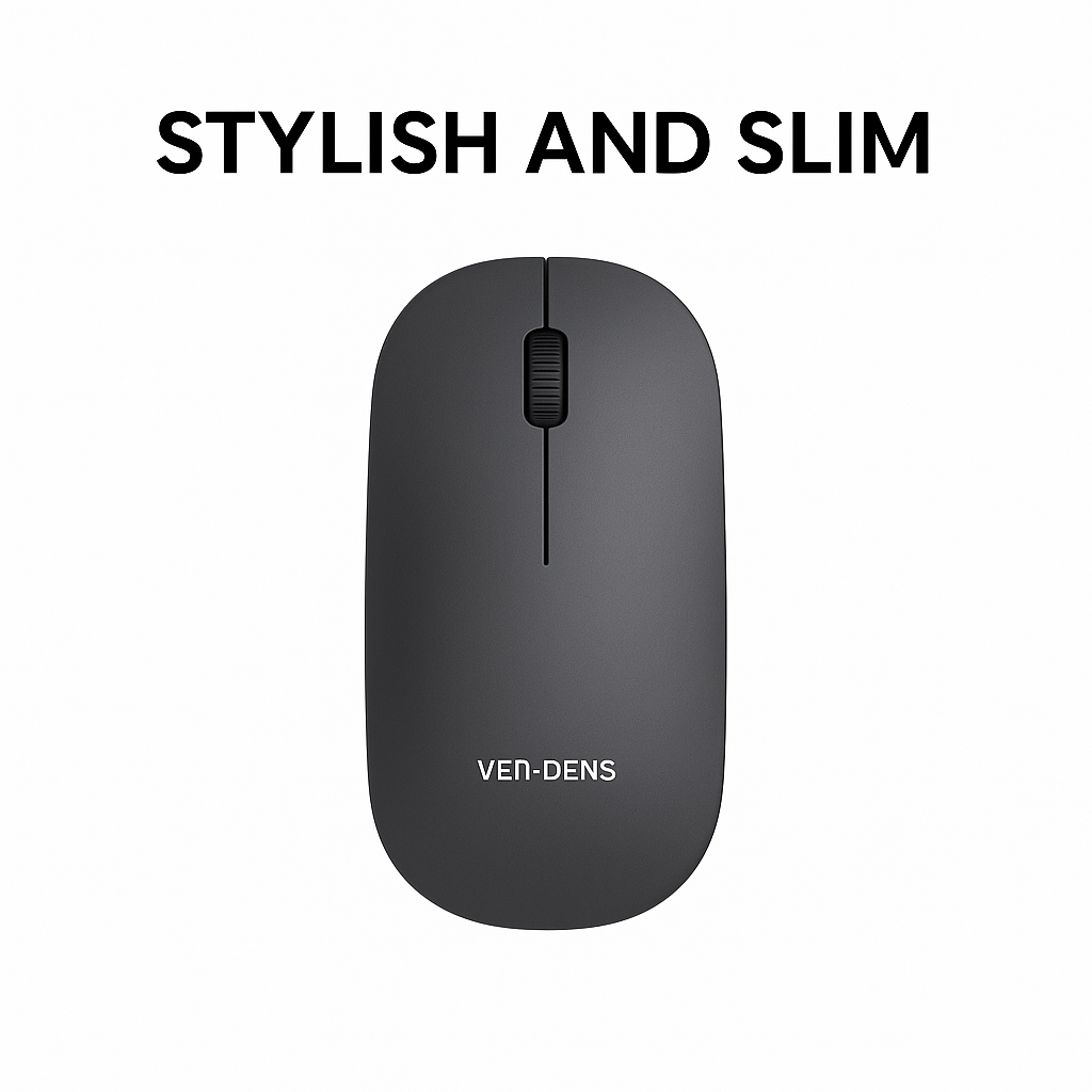 Wireless Keyboard & Mouse Set – Slim 2.4GHz USB Combo for Windows & Mac