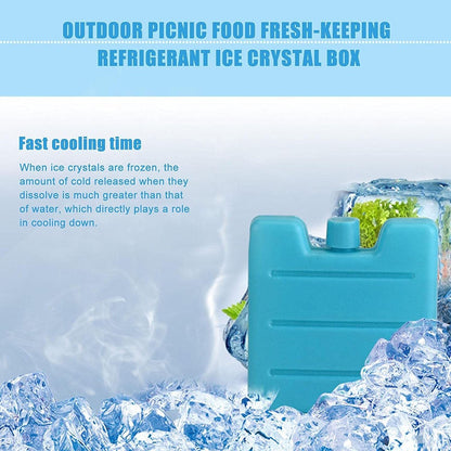 Ashley 3pc Mini Ice Brick Set - Reusable Freezer Blocks for Lunchboxes & Travel - Blue Ice Bricks