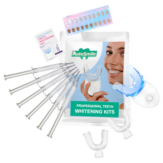 Teeth Whitening Kit – LED Light, 9 Gel Pens, Remineralization Gel & Trays
