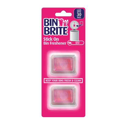 Stick-On Bin Fresheners - Berry Blast Scent - 2 Pack