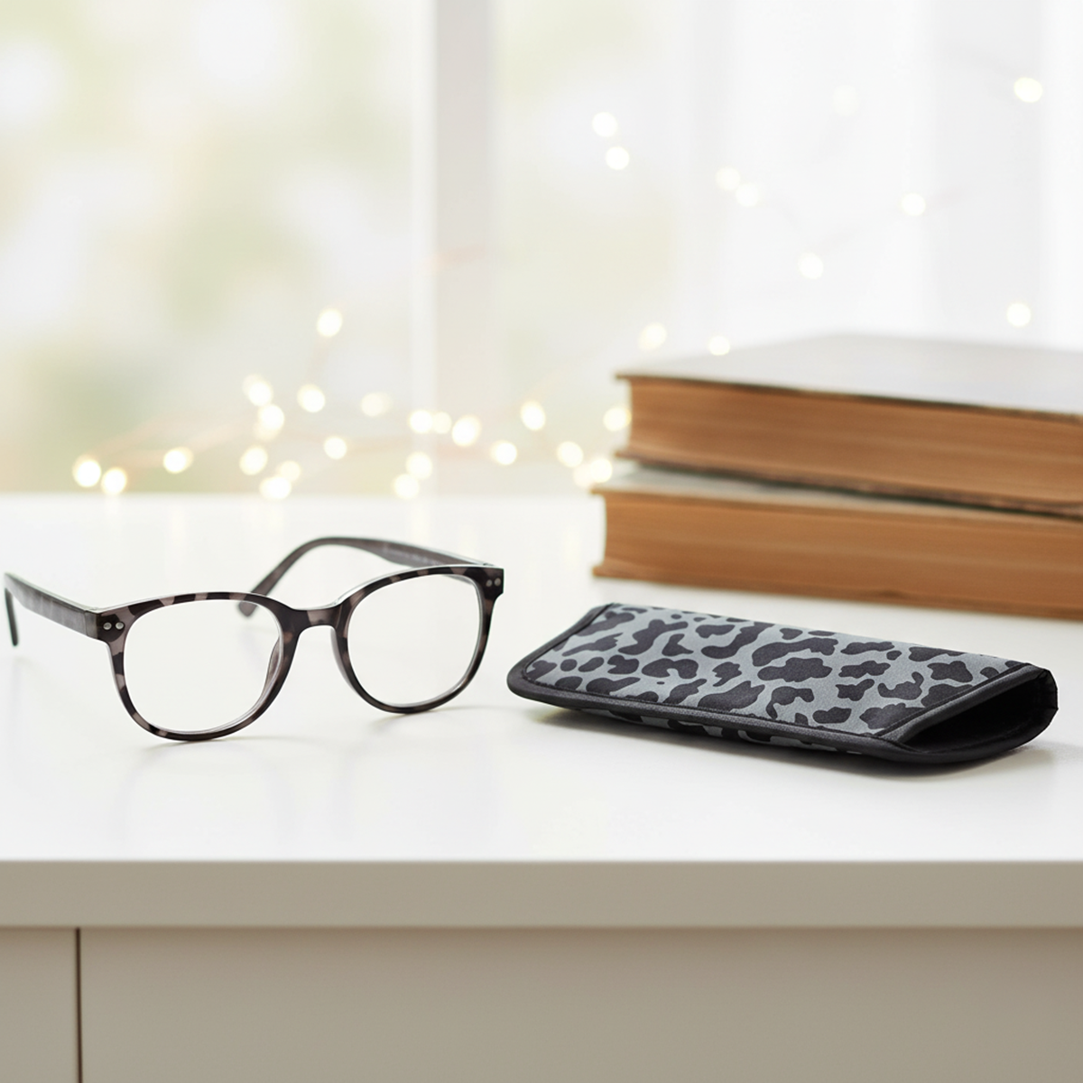 Animal Print Reading Glasses +2.00 +2.50 +3.00 Stylish Eyewear with Case