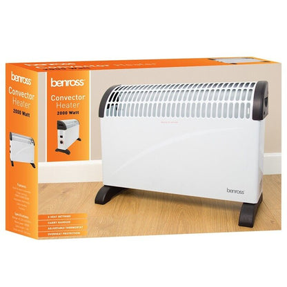 2000W Portable Convector Heater with 3 Heat Settings – Energy Efficient Electric Heater