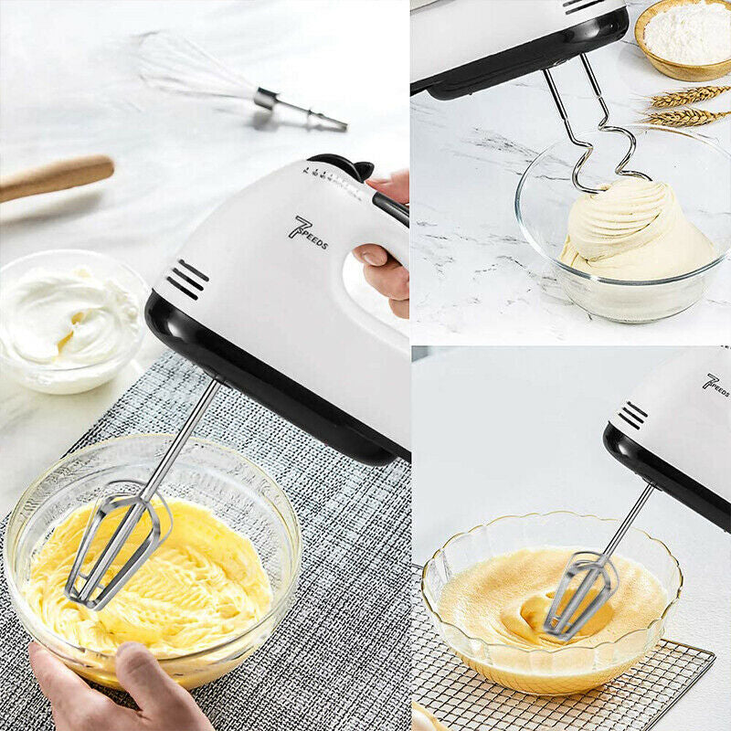 Electric Hand Mixer – 7 Speeds, 4 Attachments for Whisking & Baking