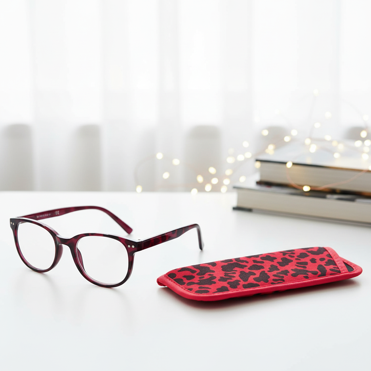 Animal Print Reading Glasses +2.00 +2.50 +3.00 Stylish Eyewear with Case
