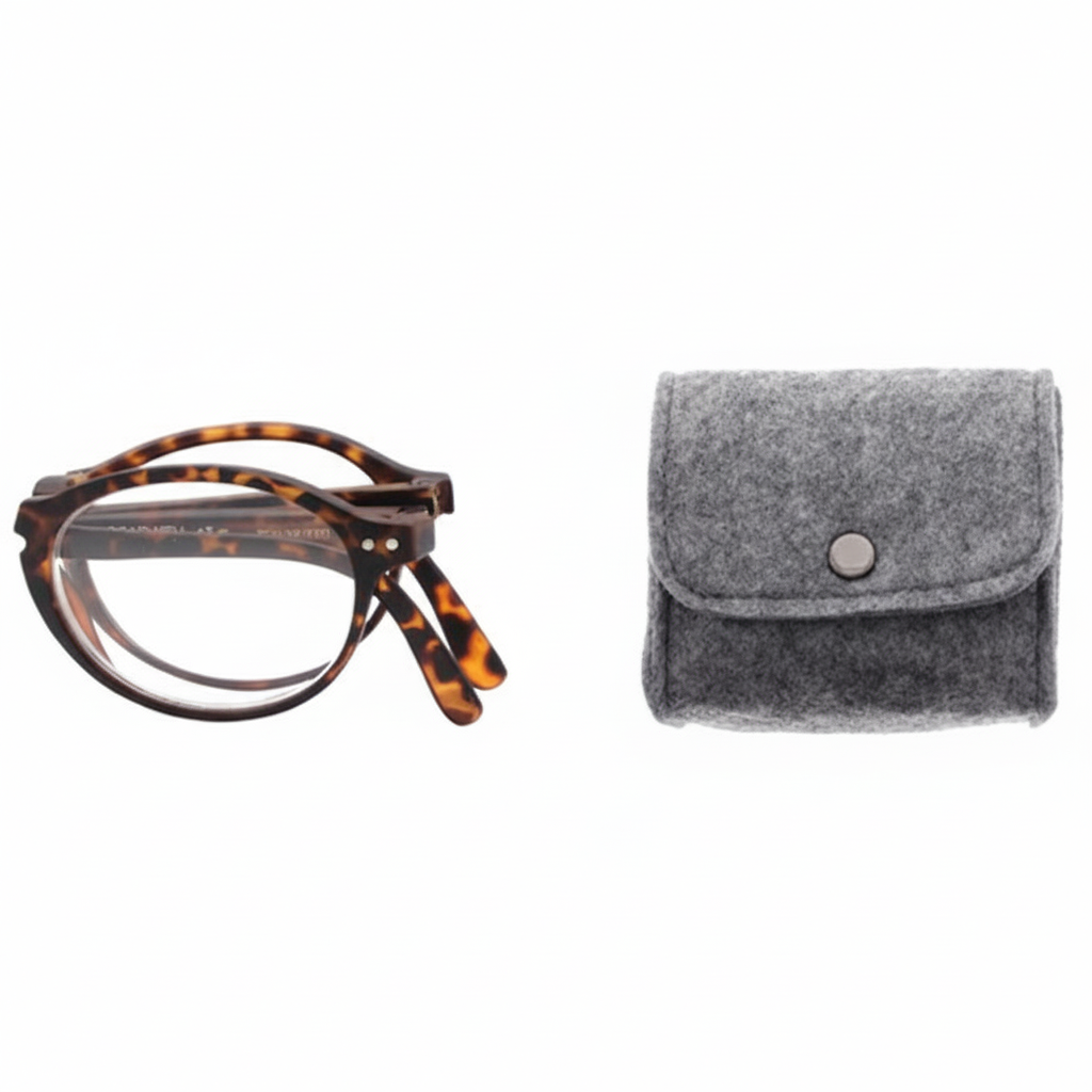 Portable Folding Reading Glasses with Grey Case +1.50 +2.00 +2.50 +3.00 +3.50