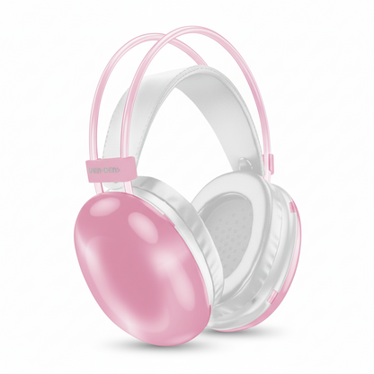 Wireless Headphones with RGB Lights, Built-in Mic, 6-8H Playtime