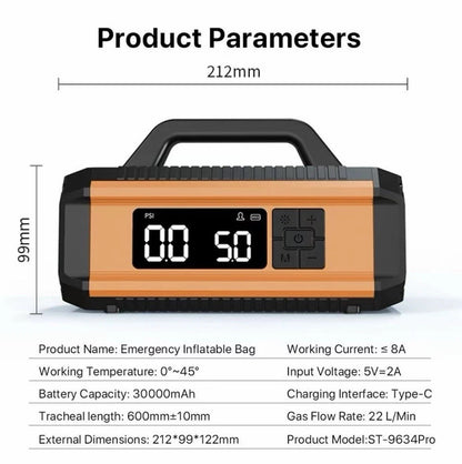 Car All-in-One Machine – Jump Starter, Tire Inflator, LED, Power Bank