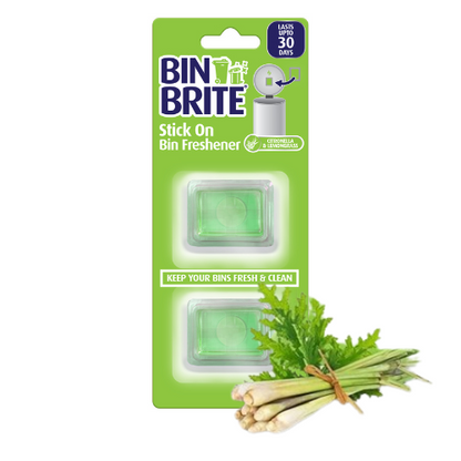 Stick-On Bin Fresheners - Citron Lemongrass Scent - 2 Pack