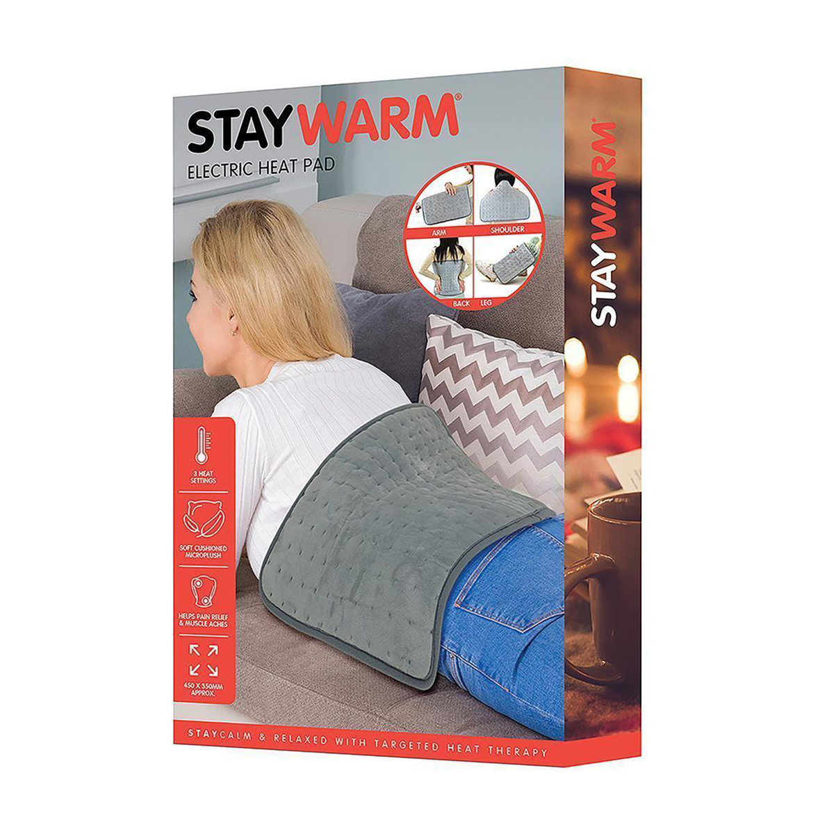 Electric Heat Therapy Pad with Auto Shut Off – Washable Hot Water Bottle Alternative