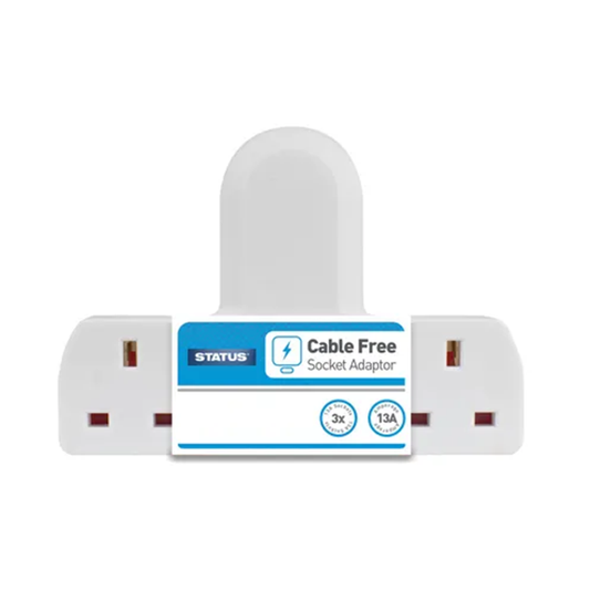 3-Way Moulded Cable-Free Adaptor – Compact Power Splitter