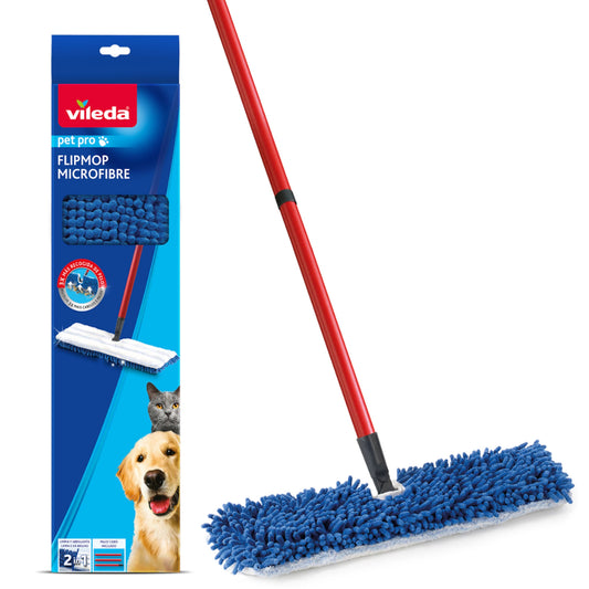 Pet Pro Flip Mop – Microfibre 2-in-1, Multi-Surface, Washable & Reusable
