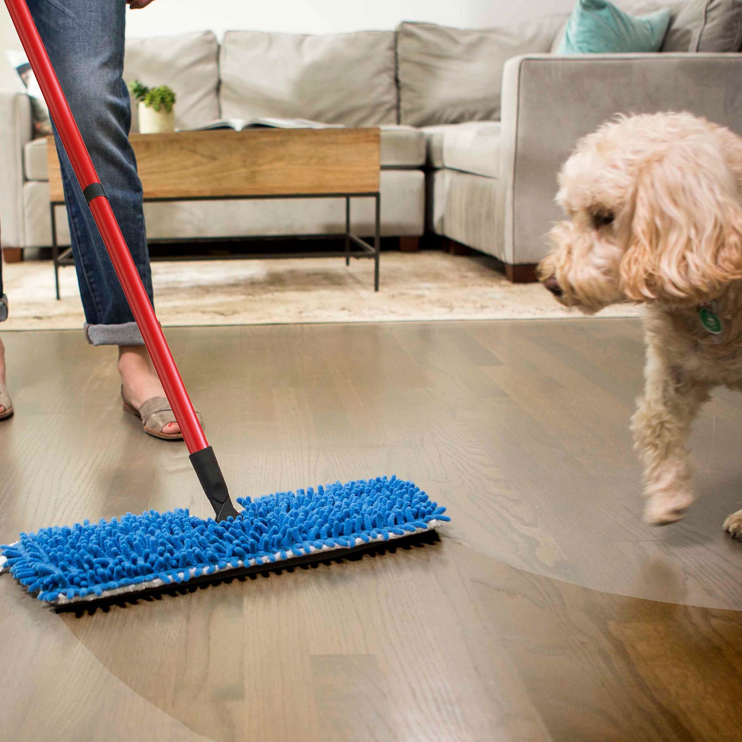 Pet Pro Flip Mop – Microfibre 2-in-1, Multi-Surface, Washable & Reusable