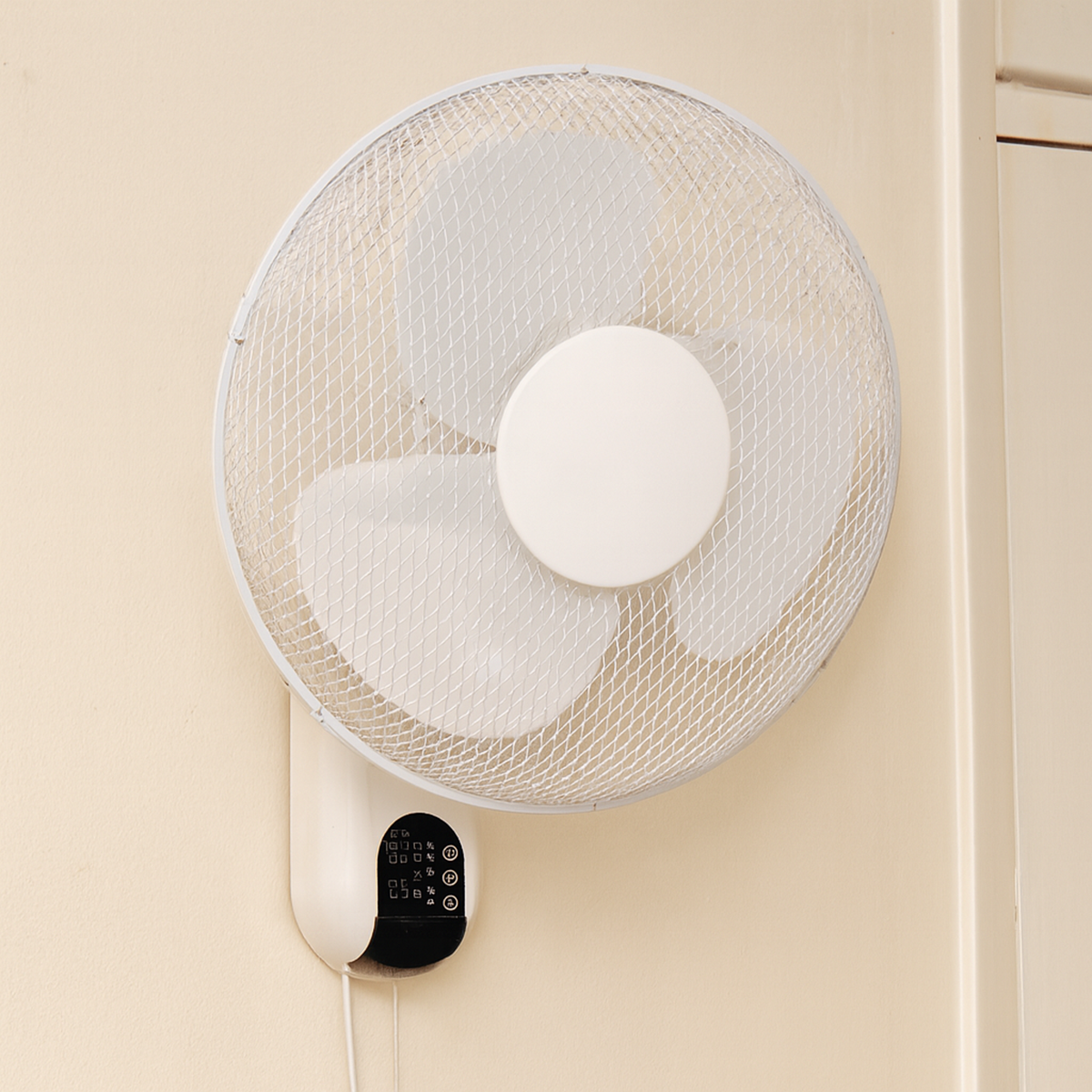 16” Oscillating Wall Fan with Remote – Quiet, Adjustable Cooling for Home & Office